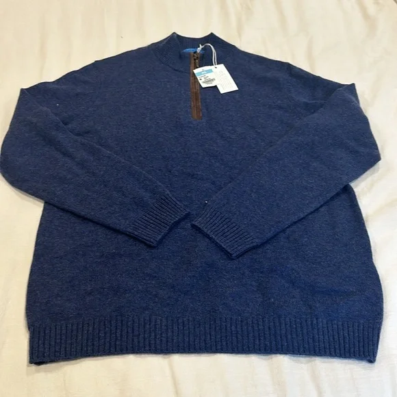 J. McLaughlin NWT Tate Quarter Zip Cashmere Sweater - Picture 3 of 4